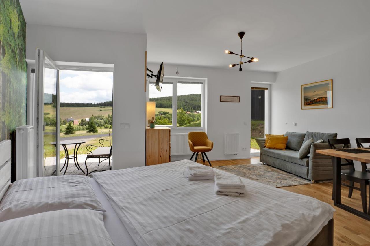 Meadows Apartments Klinovec Loučná pod Klínovcem Dış mekan fotoğraf